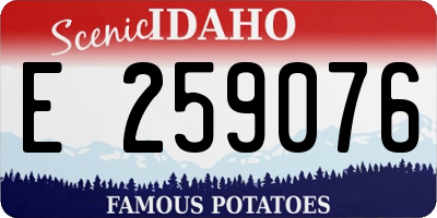 ID license plate E259076