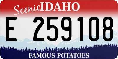 ID license plate E259108