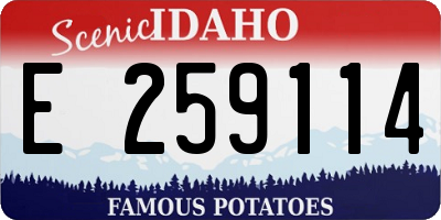 ID license plate E259114