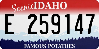 ID license plate E259147