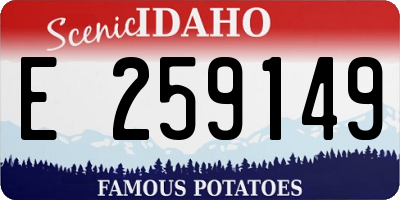ID license plate E259149