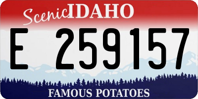 ID license plate E259157