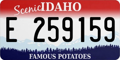 ID license plate E259159