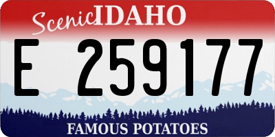 ID license plate E259177