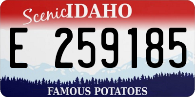 ID license plate E259185