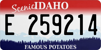 ID license plate E259214