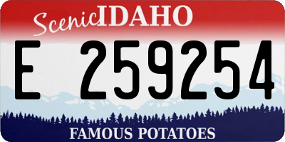 ID license plate E259254