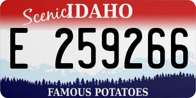 ID license plate E259266