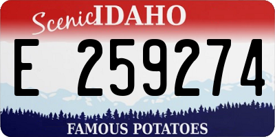ID license plate E259274