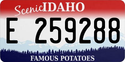 ID license plate E259288