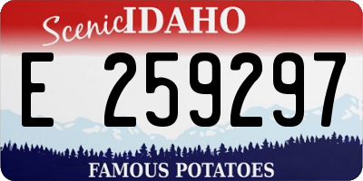 ID license plate E259297