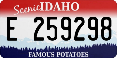 ID license plate E259298