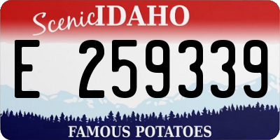 ID license plate E259339