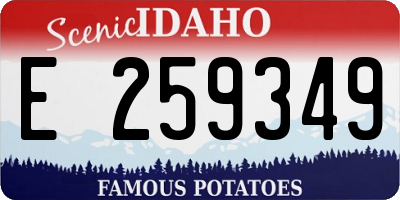 ID license plate E259349