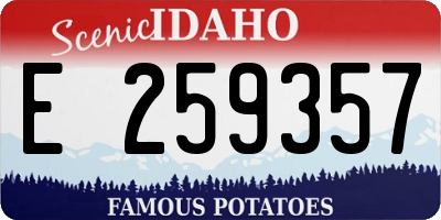 ID license plate E259357
