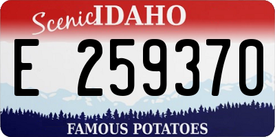 ID license plate E259370