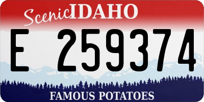 ID license plate E259374