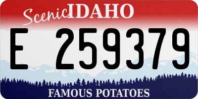 ID license plate E259379