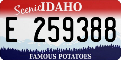 ID license plate E259388