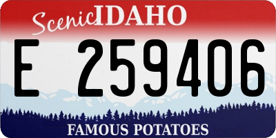 ID license plate E259406