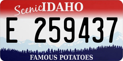 ID license plate E259437