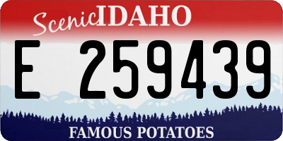 ID license plate E259439
