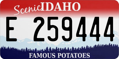 ID license plate E259444