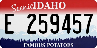 ID license plate E259457
