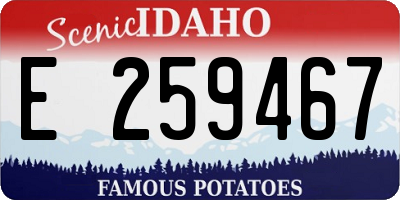 ID license plate E259467