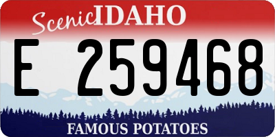 ID license plate E259468