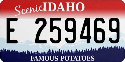 ID license plate E259469