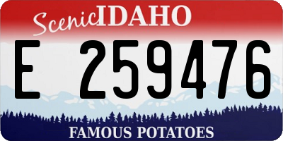 ID license plate E259476
