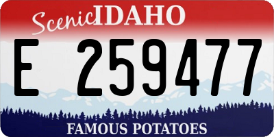ID license plate E259477