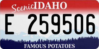 ID license plate E259506