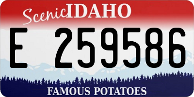 ID license plate E259586