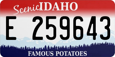 ID license plate E259643
