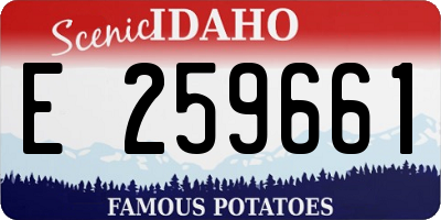 ID license plate E259661