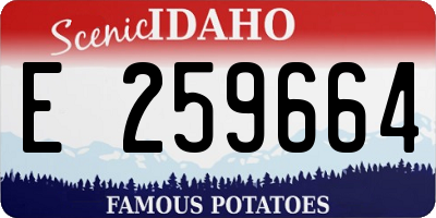 ID license plate E259664
