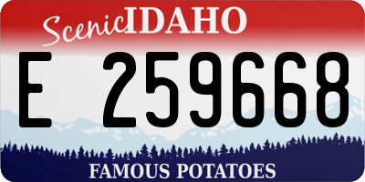 ID license plate E259668