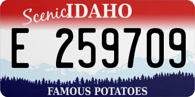 ID license plate E259709