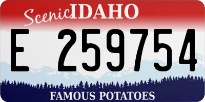 ID license plate E259754
