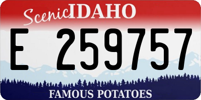 ID license plate E259757