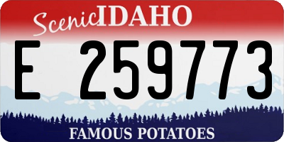 ID license plate E259773