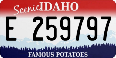 ID license plate E259797