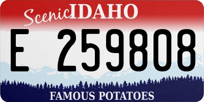 ID license plate E259808