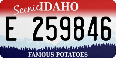 ID license plate E259846