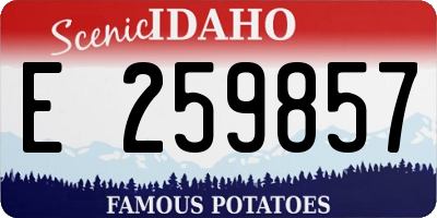 ID license plate E259857