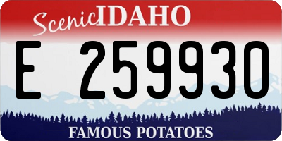 ID license plate E259930