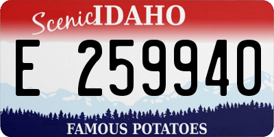 ID license plate E259940