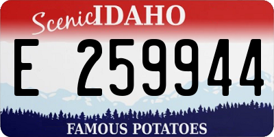 ID license plate E259944
